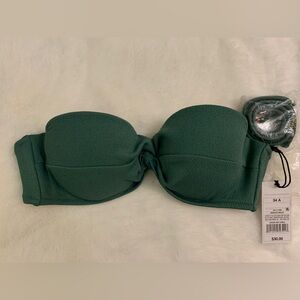 NEW DARK GREEN BRA/BIKINI WITH STRAPS